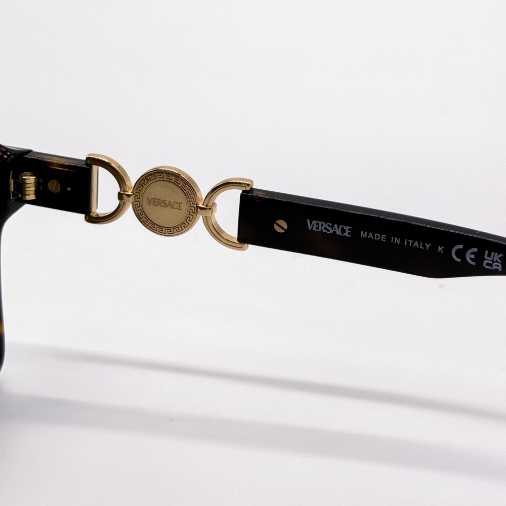 NEW VERSACE VE4441 10873 SQUARE BROWN GREEN MOD 4441 108/73 WOMEN SUNGLASSES - Picture 10 of 11